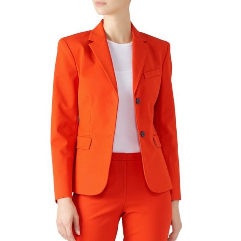 HTF THEORY NWT $820 Fire Opal Double Stretch Jacket Pants FULL SUIT!  Sz 6/4
